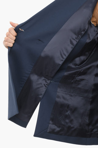 Wool BEATRICE Double-Breasted Blazer with Back Slit