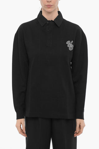 ADIDAS Solid Color Oversized Fit Polo Shirt with Embroidered Logo