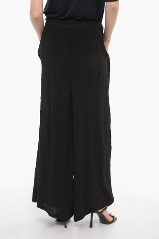Pantaloni HEZZY In Tessuto Trasparente con Elastico in Vita