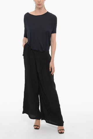 Pantaloni HEZZY In Tessuto Trasparente con Elastico in Vita
