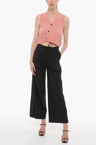 Maglia senza Maniche in Lana con Scollo a V