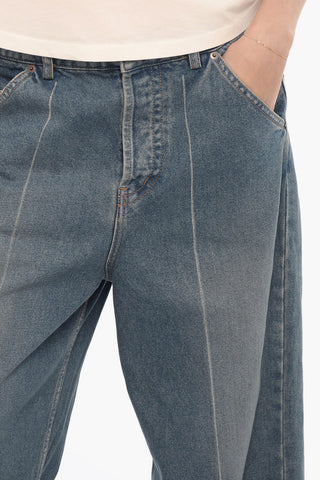 Wide-Leg Jeans with Visible Seams 30cm