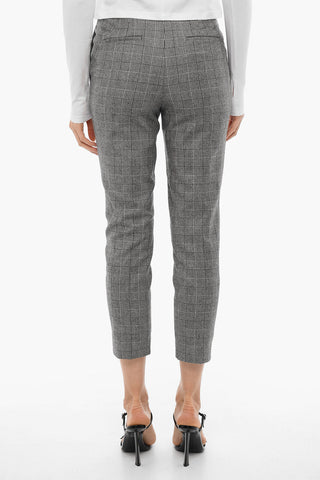 Pantaloni BEA a Quadri Districk in Misto Lana