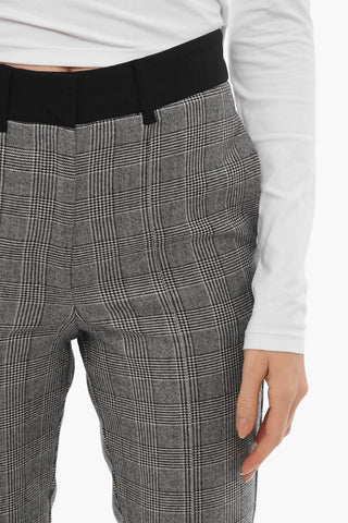 Pantaloni BEA a Quadri Districk in Misto Lana