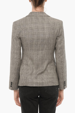 NEWLIFE&WOOL Districk Checked Double Breated Blazer