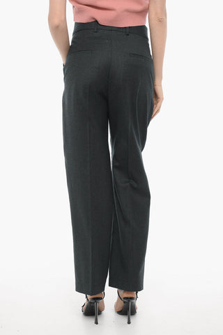 Double-Pleat Wool and Cashmere Pants