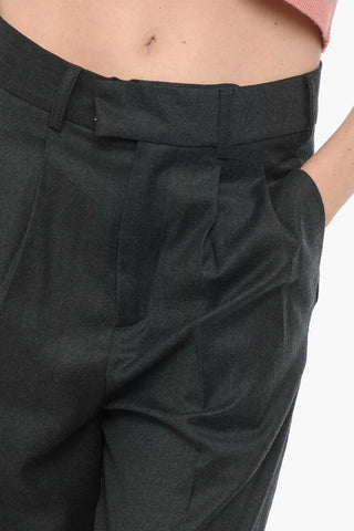 Double-Pleat Wool and Cashmere Pants
