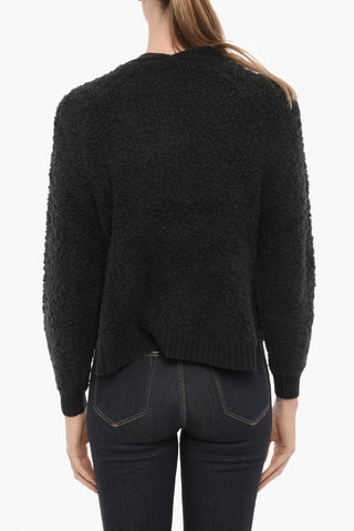 V-Neck Solid Color DEEANN Fluffy Sweater