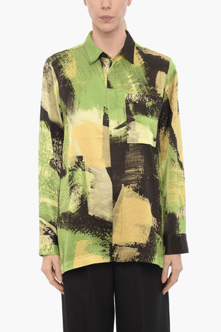 ADIDAS Satin Overshirt with Breast Pocket