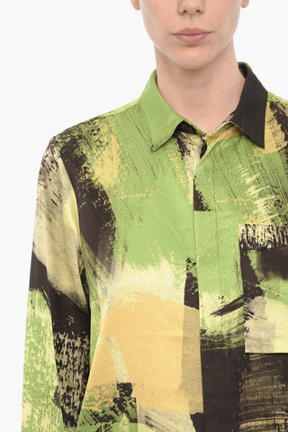 ADIDAS Satin Overshirt with Breast Pocket