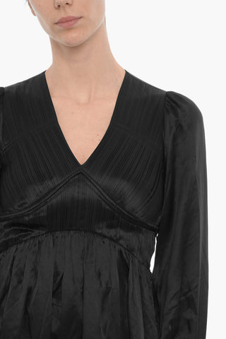 Empire-Style Satin Dress ESTA with Ruching