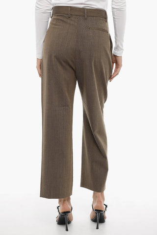 Pantaloni a Una Pince FRITZ  in Misto Lana 