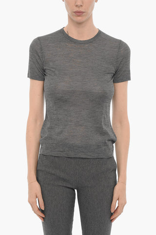 Silk Crew-neck T-shirt