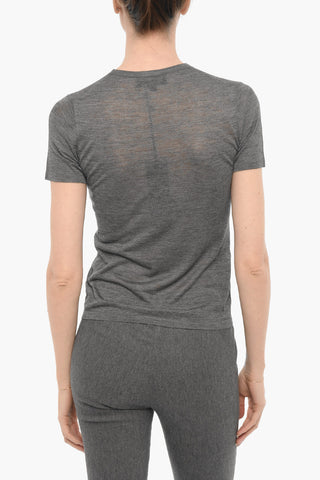 Silk Crew-neck T-shirt