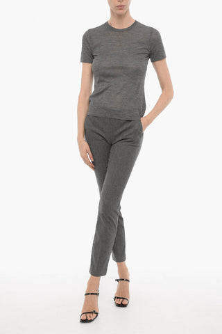 Silk Crew-neck T-shirt