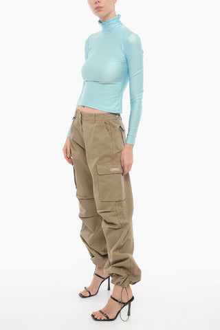 Cotton Cargo Pants with Belt Loops