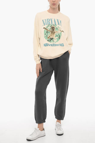 Cotton Blend IKA TOWN Joggers with Drawstring Waist