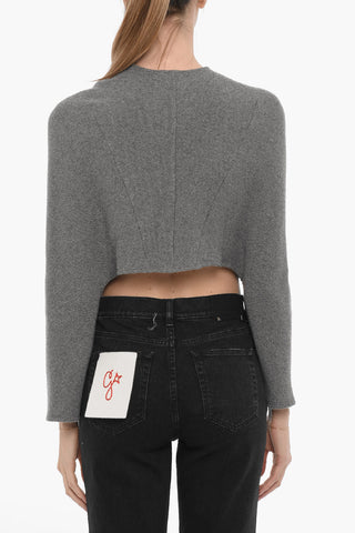 Maglia Scollo a V In Misto Lana