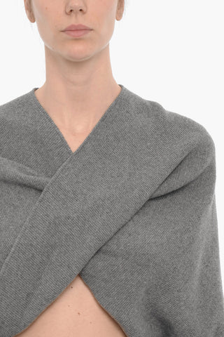 Maglia Scollo a V In Misto Lana