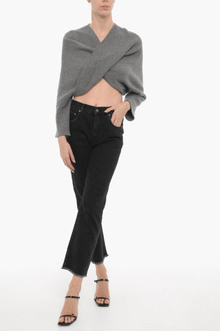Maglia Scollo a V In Misto Lana