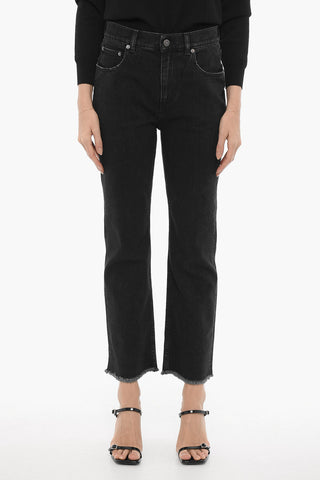 Frayed Hem Dark Wash DERYN Jeans 21cm