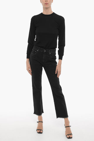 Frayed Hem Dark Wash DERYN Jeans 21cm