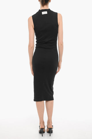 Vestito Maxi a Tinta Unita Senza Maniche