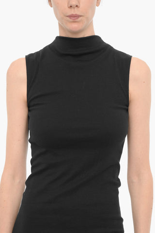 Vestito Maxi a Tinta Unita Senza Maniche
