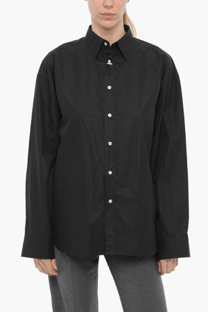 Cotton Poplin Shirt ORIANA in Solid Color