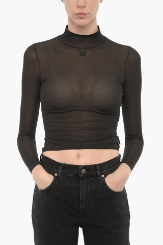 Semi-Transparent Top 2ND SKIN With Long Sleeves