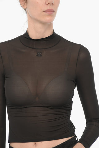 Semi-Transparent Top 2ND SKIN With Long Sleeves