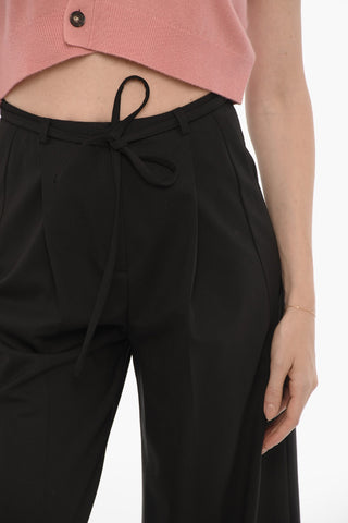 Pantaloni TANDIN in Lana a Gamba Ampia con 1 Pince