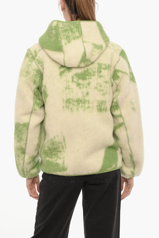 ADIDAS Tie-Dye Effect Hooded Jacket with Cut-Out Details