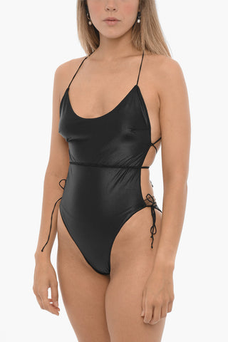 Lycra One-Piece Swimsuit with Wraparound Ties