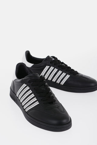 BOXER Leather Sneakers with Contrasting Details