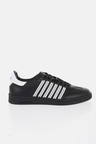 BOXER Leather Sneakers with Contrasting Details