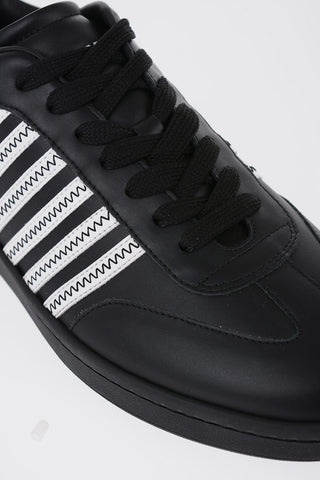BOXER Leather Sneakers with Contrasting Details