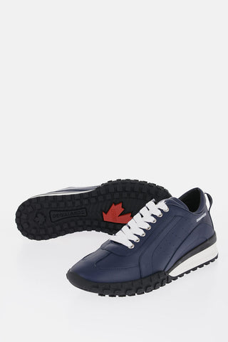 LEGEND Lace-up Leather Sneakers with Rubber Sole
