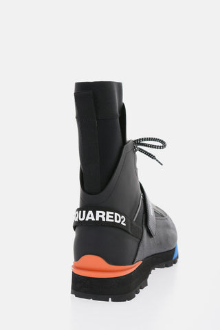 Lace-up TECHNO HIKING Booties with Scuba Detail
