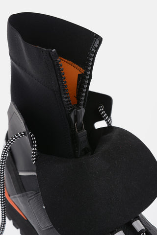 Lace-up TECHNO HIKING Booties with Scuba Detail