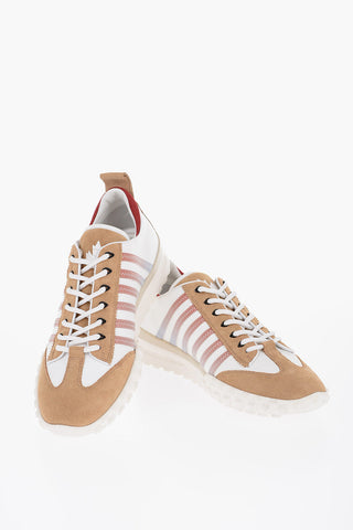 LEGEND Low-top Leather Sneakers with Suede Details