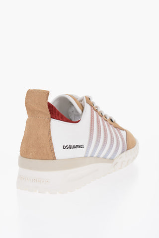 LEGEND Low-top Leather Sneakers with Suede Details