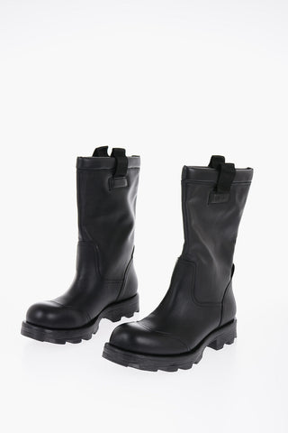 Leather D-HAMMER Boots with Tank Sole 4cm