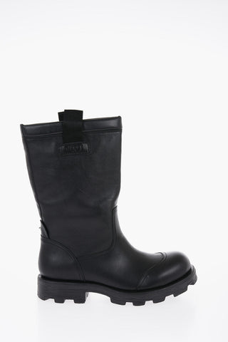 Leather D-HAMMER Boots with Tank Sole 4cm