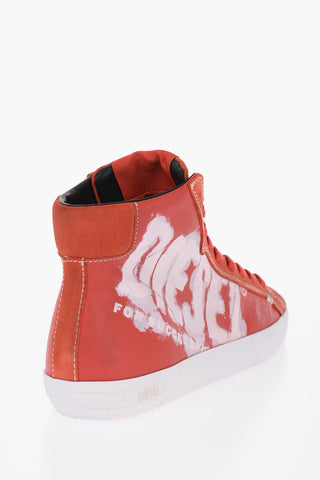Printed Leather LEROJI MID X Sneakers