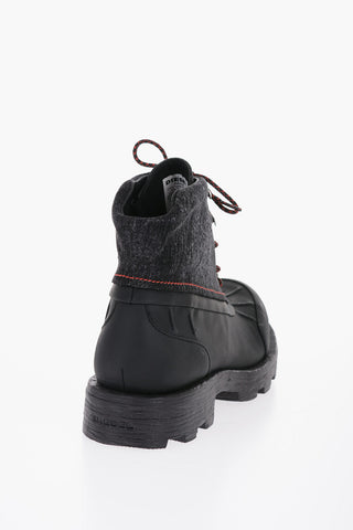 Stivaletti Allacciati D-HAMMER ABT con Dettaglio in Denim