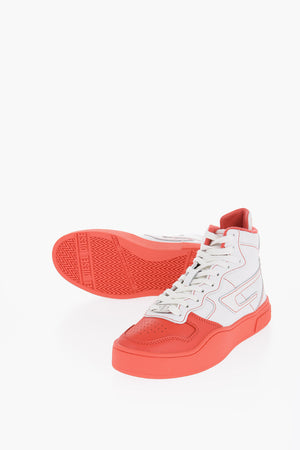 High-Top Sneakers S-UKIYO Two-Tone with Visible Stitching