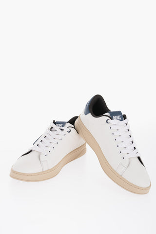Sneaker Allacciate S-ATHENE in Pelle Martellata con Logo in Rilievo