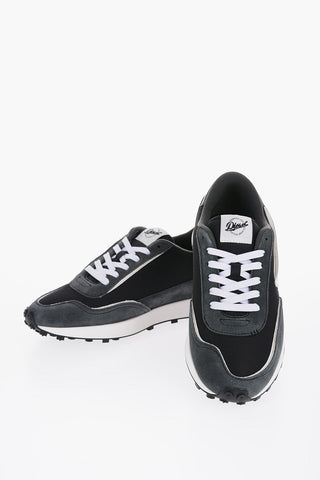 Lace-Up RACER Sneakers with Mesh Inserts