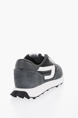 Lace-Up RACER Sneakers with Mesh Inserts